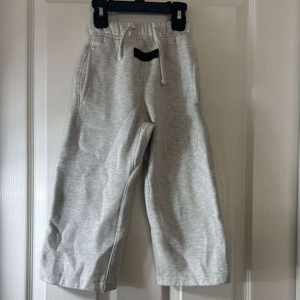 Essentials Kids Light Gray Sweatpants with Drawstring